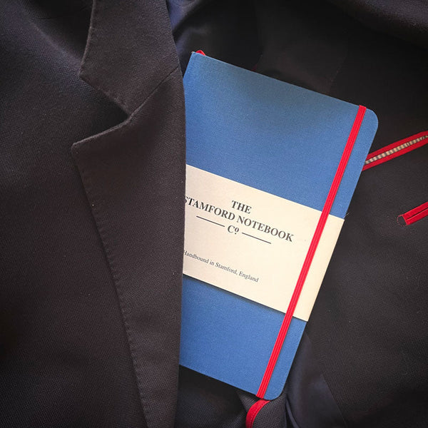 Stamford minnisbók - The Woven Cloth Notebook 13,5X21CM (Cornflower) - Blá