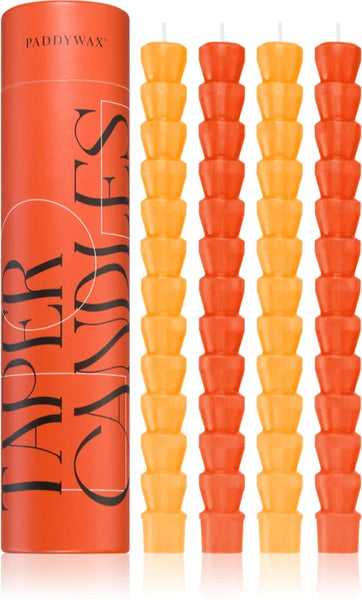 Taper candle set - orange and peach