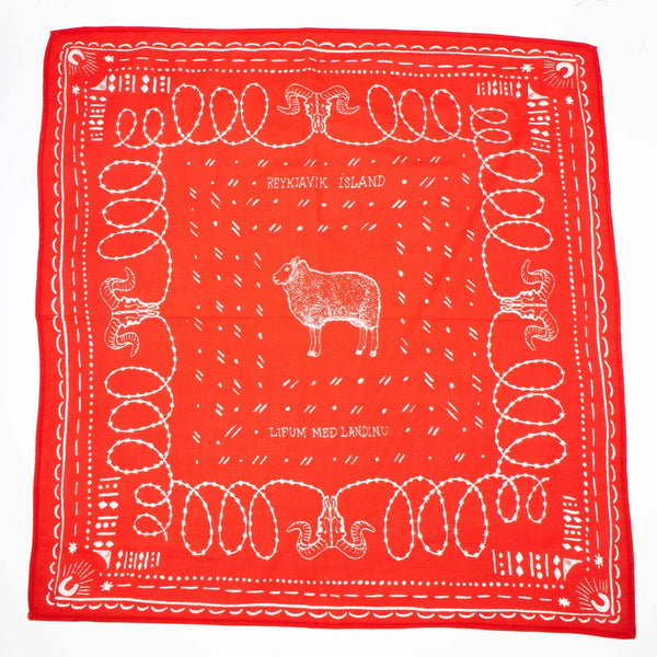 K&S Hálsklútur Bandana Rauður
