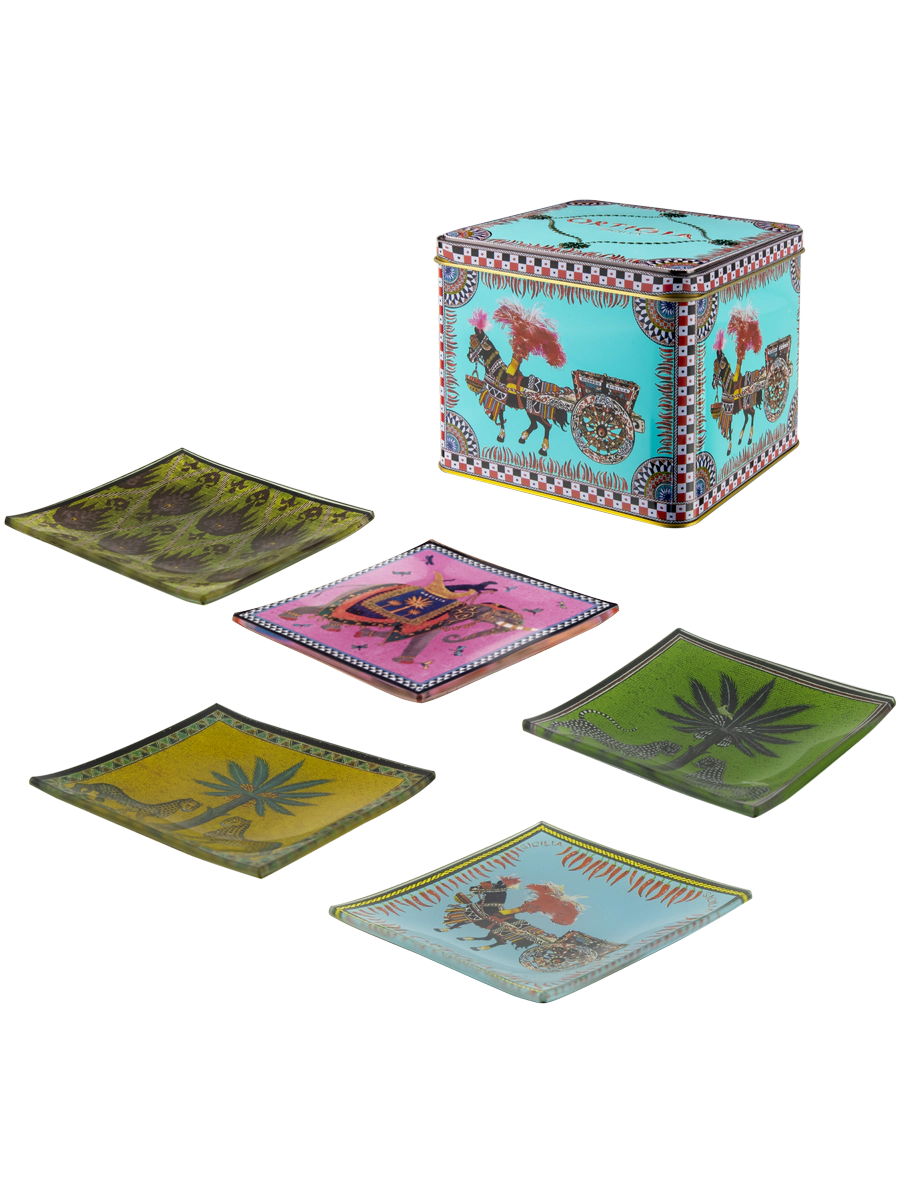 Glerdiskar - Caretto 5 stk í kassa