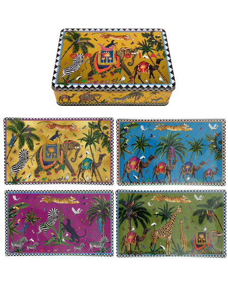 Glerdiskar - flying tiger 4 stk í kassa