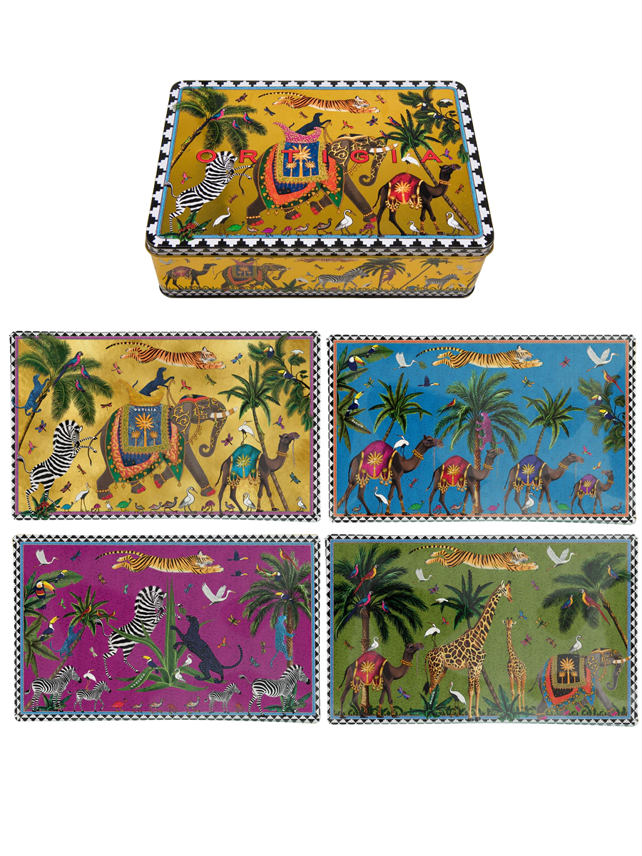 Glerdiskar - flying tiger 4 stk í kassa