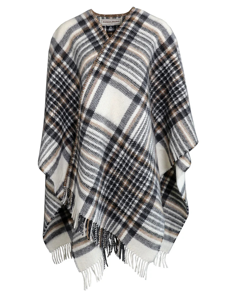 Katanes ullarponsjó hvítt - köflótt