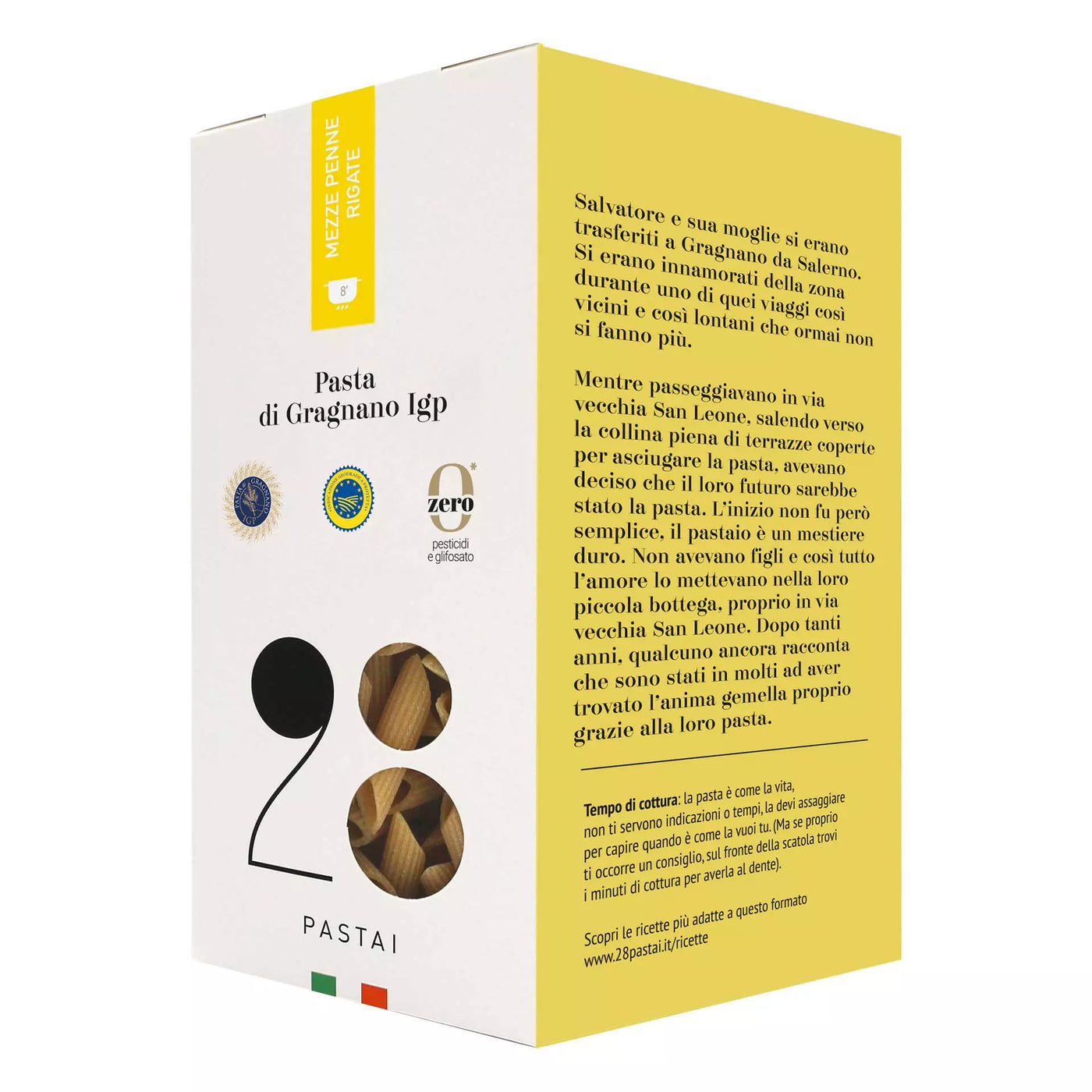 28 Pastai Gragnano PGI Pasta - Mezze Penne Rigate, 500g