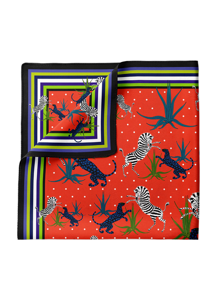 Vasaklútur jungle rauður 33X33cm