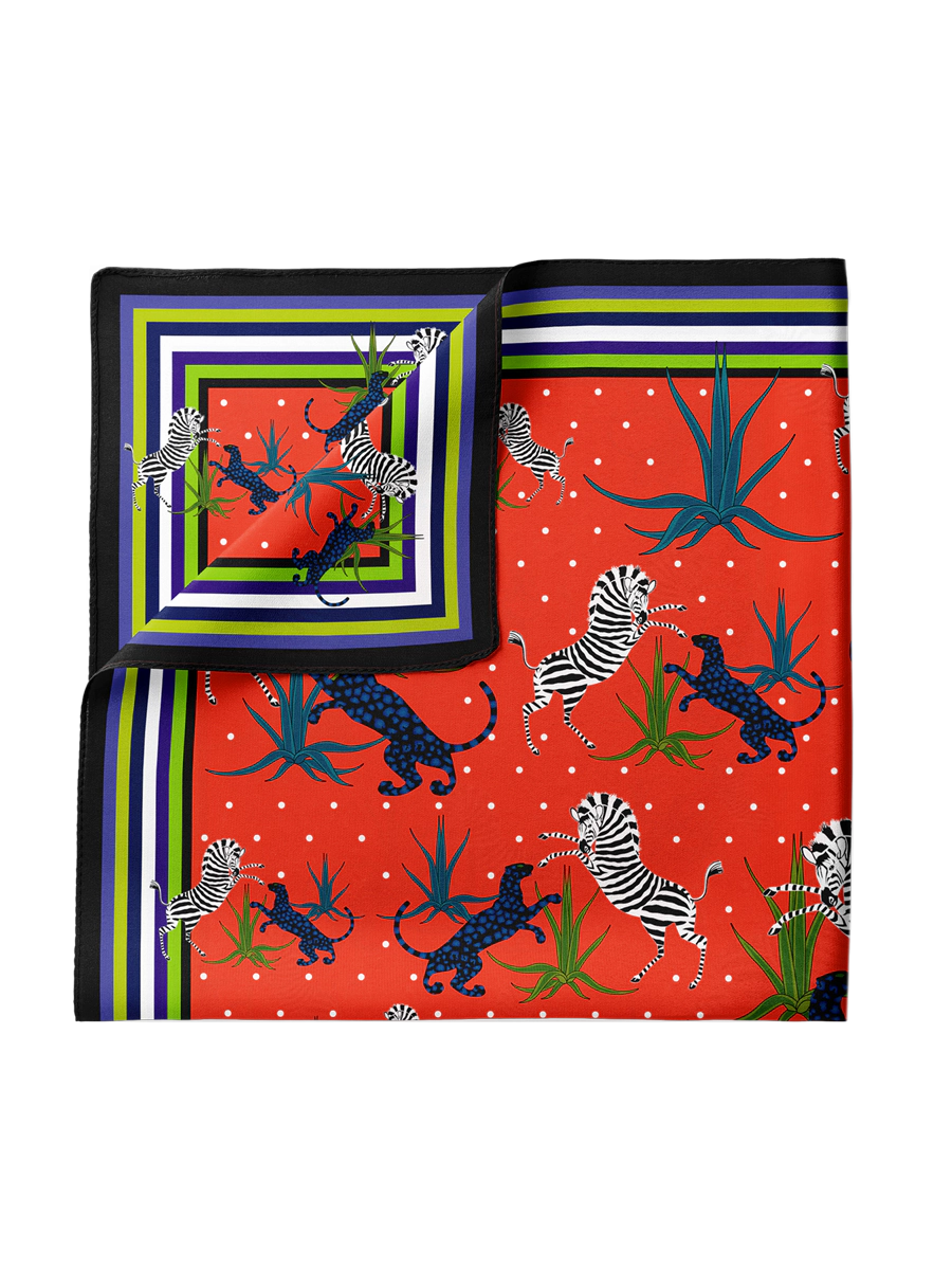 Vasaklútur jungle rauður 33X33cm