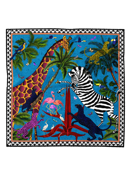 Klútur jungle blár 55X55cm