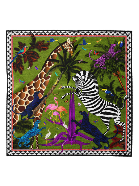 Klútur jungle grænn 55X55cm