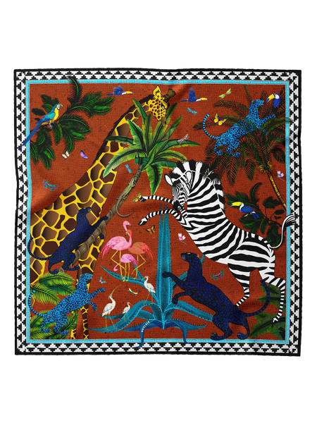 Klútur jungle brúnn 55X55cm