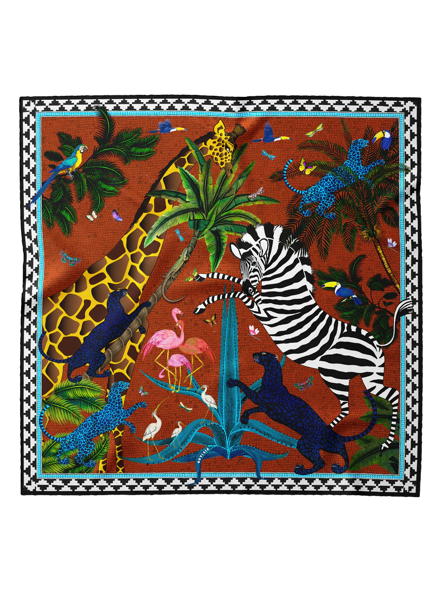 Klútur jungle brúnn 55X55cm