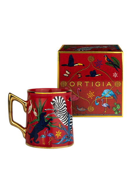 Keramik espresso bolli Corallo rauður