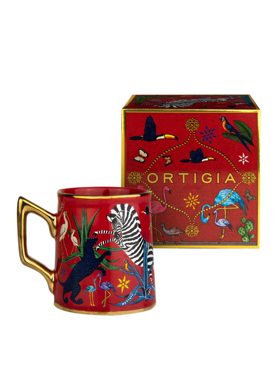 Keramik espresso bolli Corallo rauður