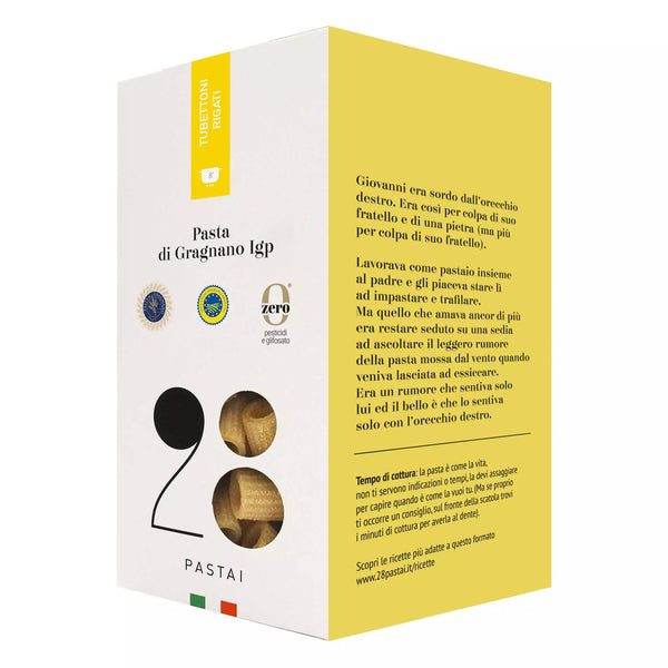 28 Pastai Gragnano PGI Pasta - Tubettoni Rigati, 500g