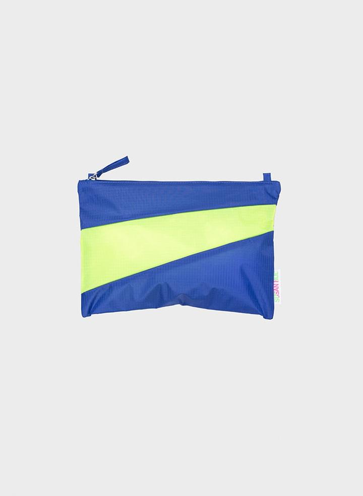 THE NEW POUCH ELECTRIC BLUE AND FLUO YELLOW SMALL